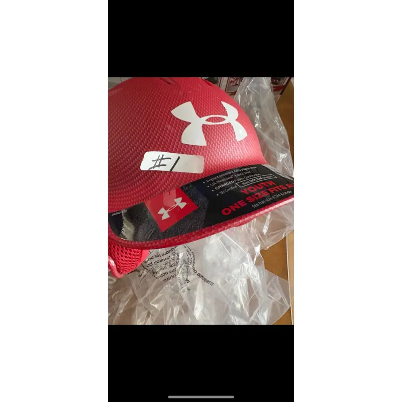 One Size Fits All Under Armour UABH2 Batting Helmet (New) baseball red youth