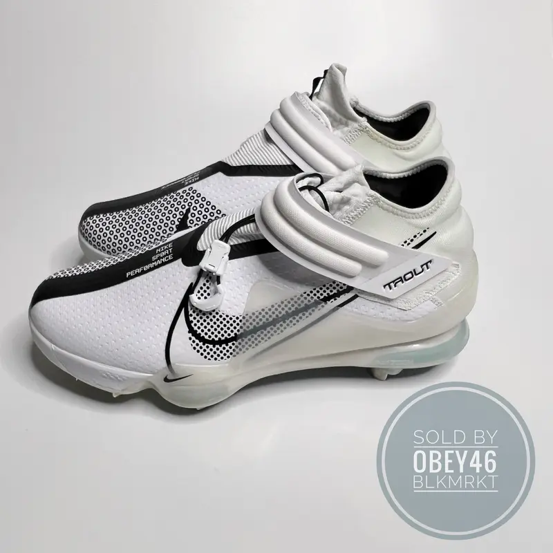 Nike Force Zoom Mike Trout 7 Baseball Cleats White Black 13