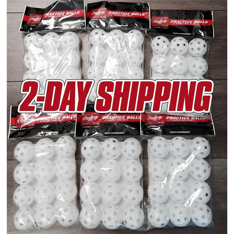 72 ea (6 Dozen) Rawlings Tanners 5" Practice (wiffle-like) Small Golf Balls Size