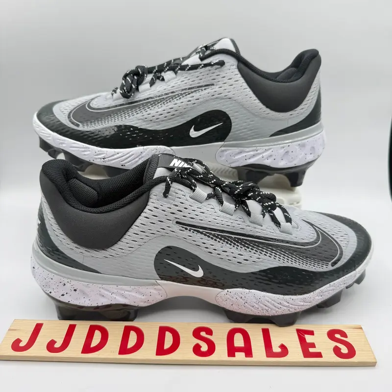 Nike Alpha Huarache Elite 4 MCS Baseball Cleat Smoke Grey FD6221-002 Mens Sz 13