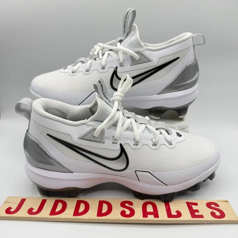 Nike Force Trout 9 Elite MCS Baseball Cleats White Silver FZ0884-102 Mens Sz 9