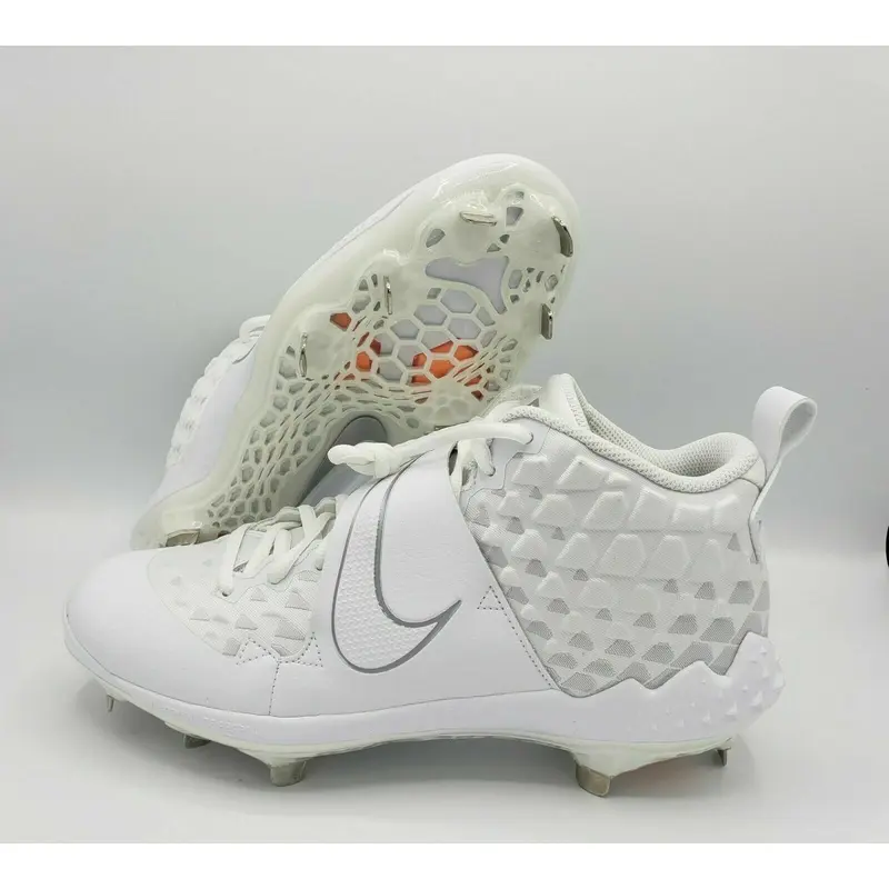 New Nike Force Zoom Trout 6 Baseball Metal Cleats White (AT3464-100) - Size 15