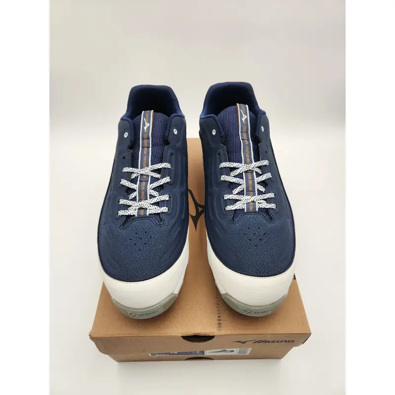 Mizuno 9 Spike Ambition 3 Baseball Metal Cleats (NEW) Navy/White Size Men 15 Low Top
