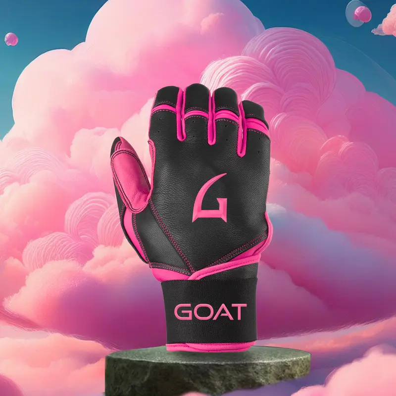 GOAThletic Batting Gloves - Black & Pink - ADULT SMALL - NEW