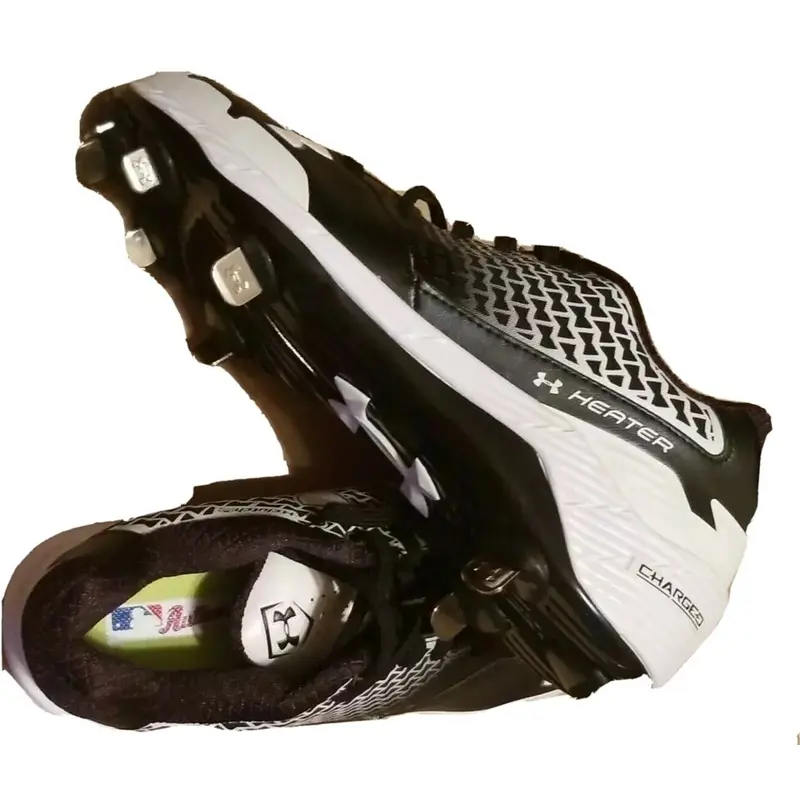 UNDER ARMOUR (US Size 16) Men's Heater Low ST Baseball Cleats Black White