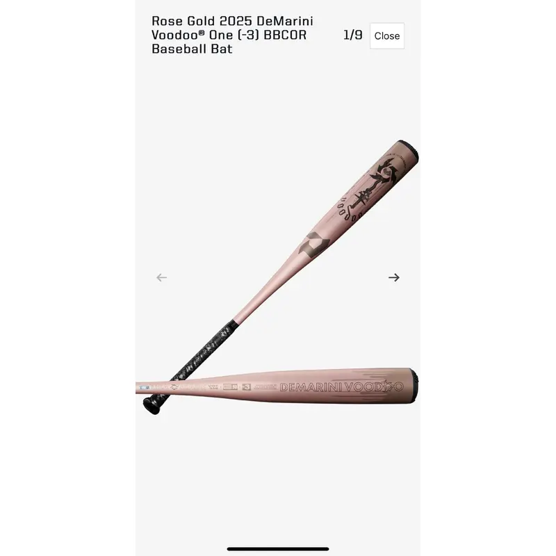 2025 DeMarini Voodoo One Alloy Bat (-3) 30 oz 33" (Used)