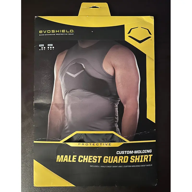 Evoshield Mens/ Boys Chest Guard 2x Sleeveless Shirt   Youth Small YS Baseball/ Softball