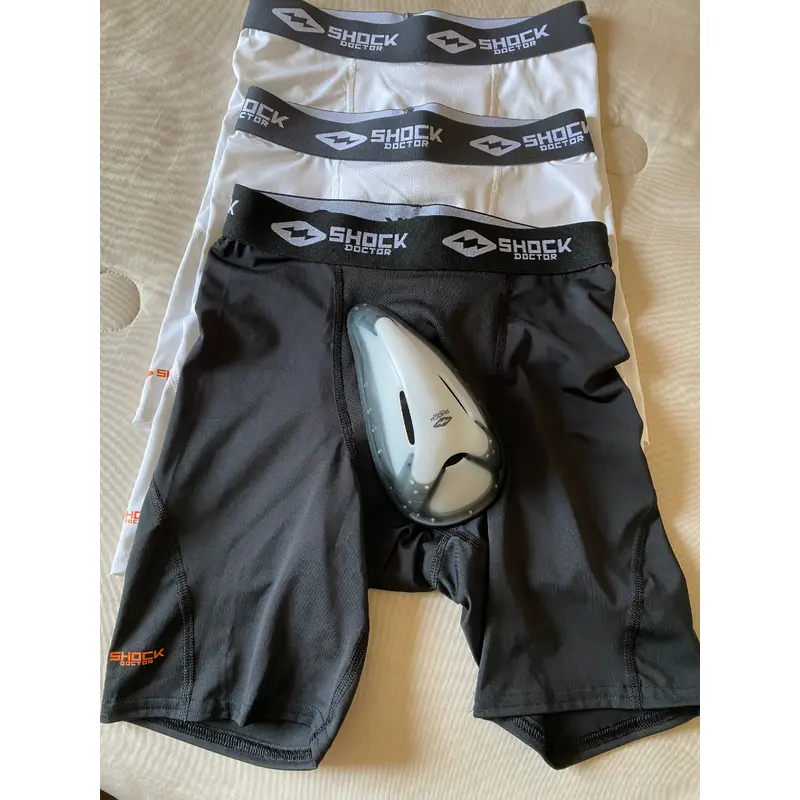 Shock Doctor, Men's Boxer Briefs w/ Cup, Small, New Without Tags, 3 Pair