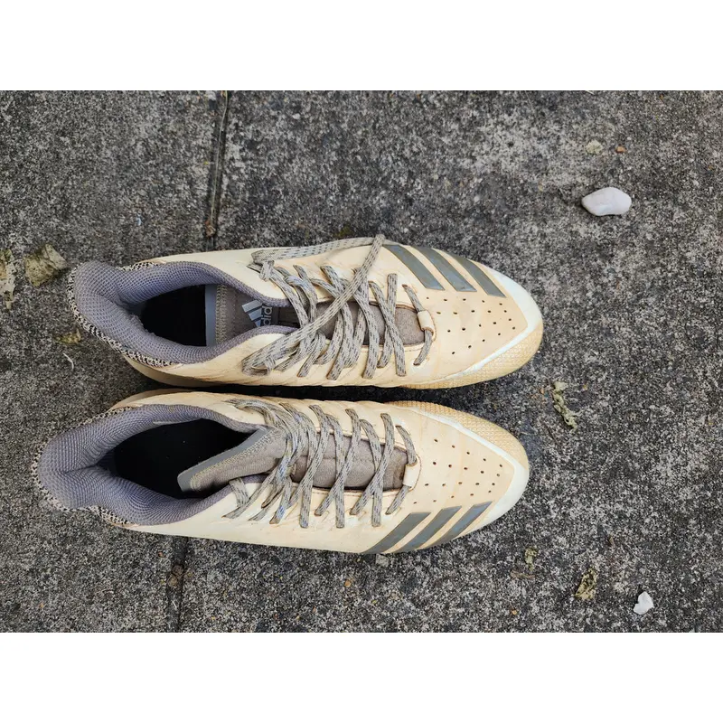 White Men's Size M 10.0 (W 11.0) Adult Adidas Boost icon 4 Molded Cleats (Used)