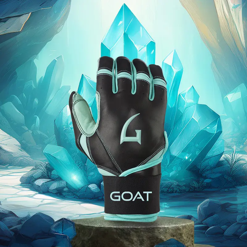 GOAThletic Batting Gloves - Black & Mint - YOUTH SMALL - NEW