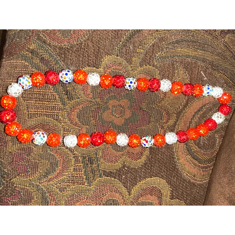 Baseball Rhinestone Necklace