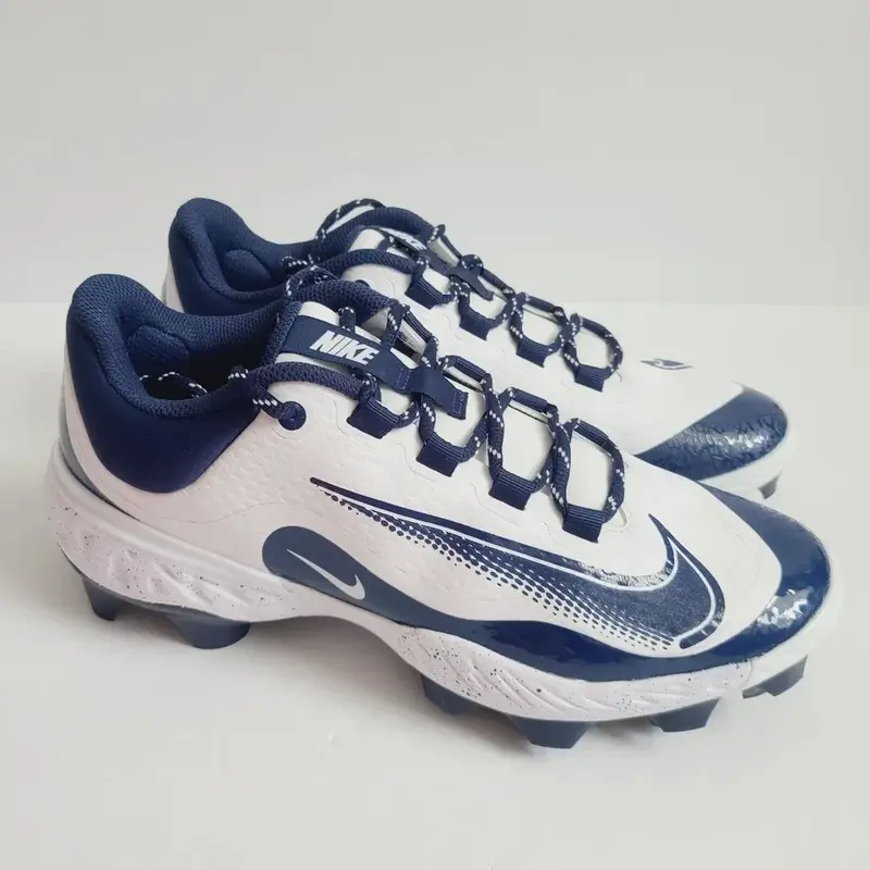 Nike Alpha Huarache Elite 4 Low MCS Baseball Cleats FD6255-107 Size 9.5 White