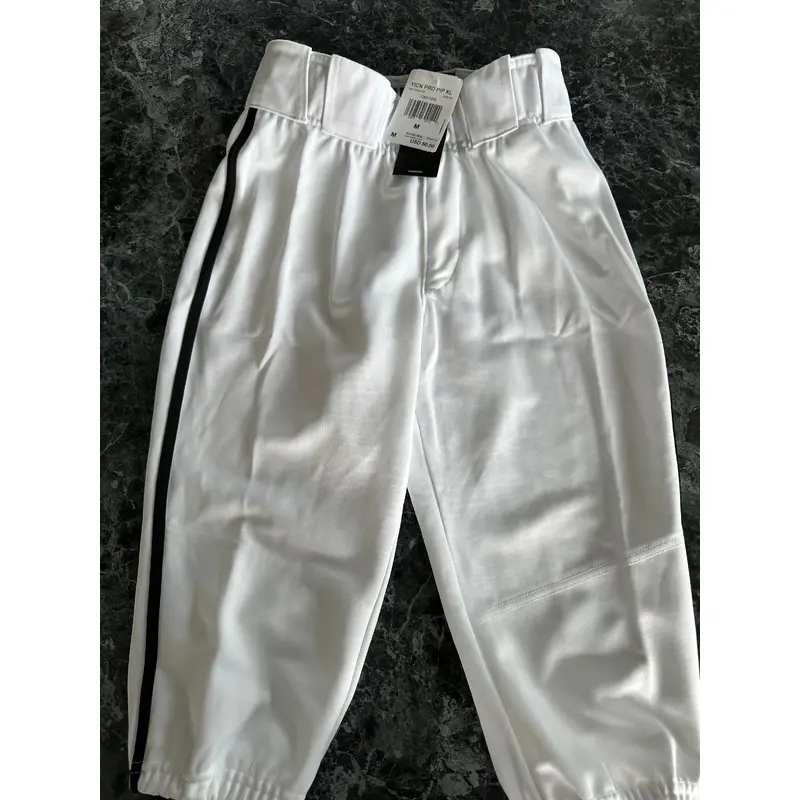 White Youth New Medium Adidas Game Pants Knicker Style Black Piping