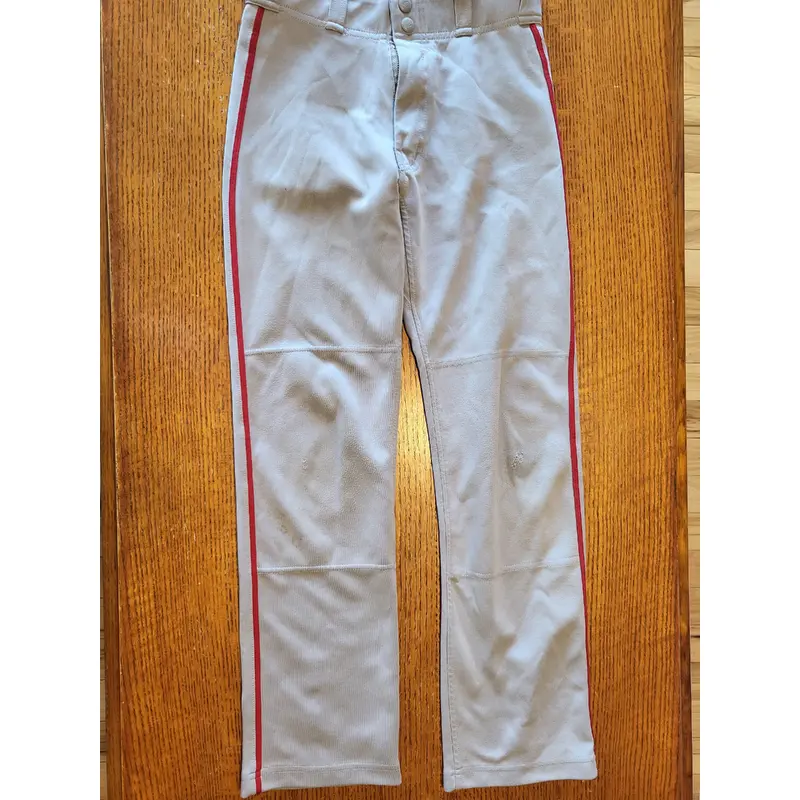 Gray w/red pinstripe Unisex Youth Used Large Easton Game Pants