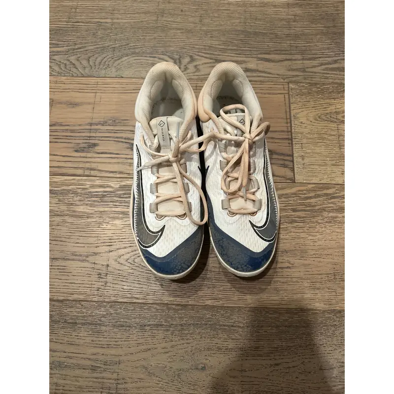 Blue Men's Size M 9.0 (W 10.0) Adult Nike Low Top Metal (Used)