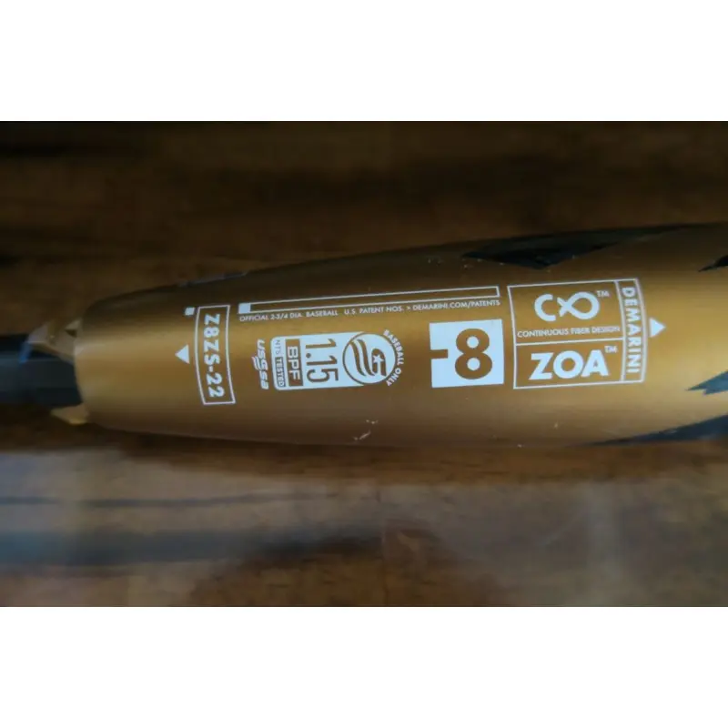 2023 DeMarini Zoa USSSA Certified Bat (-8) 22 oz 30" (Used)