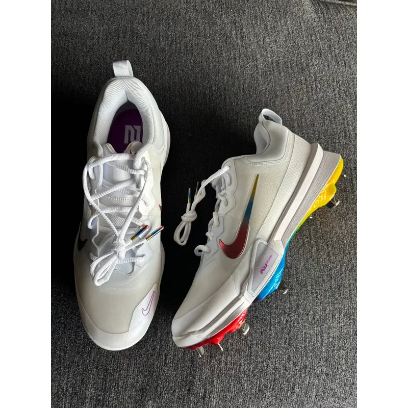 Nike Force Trout 9 Pro Rainbow Low Metal Baseball Cleats Size 10