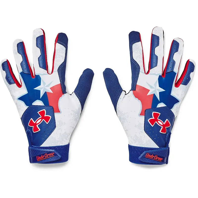 NWT men's medium Under Armour clean up stars/texas flag Batting Gloves