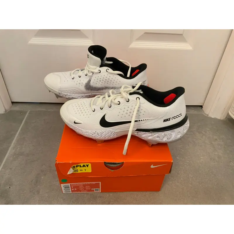 White New Metal Low Top Nike React