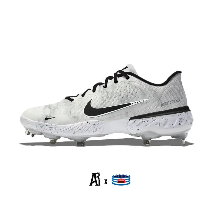 STADIUM CUSTOM KICKS "MARBLE" NIKE ALPHA HUARACHE ELITE 3 CLEATS (NEW)