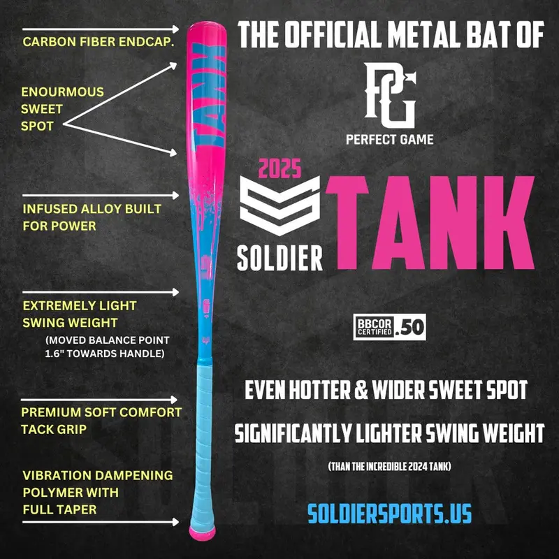 New 2025 Soldier Tank -3 33/30 BBCOR Baseball Bat BB-1-25-CHG