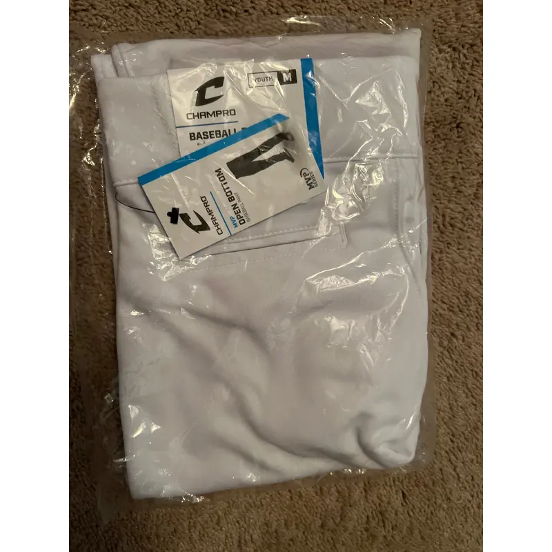 White New Medium Champro Game Pants