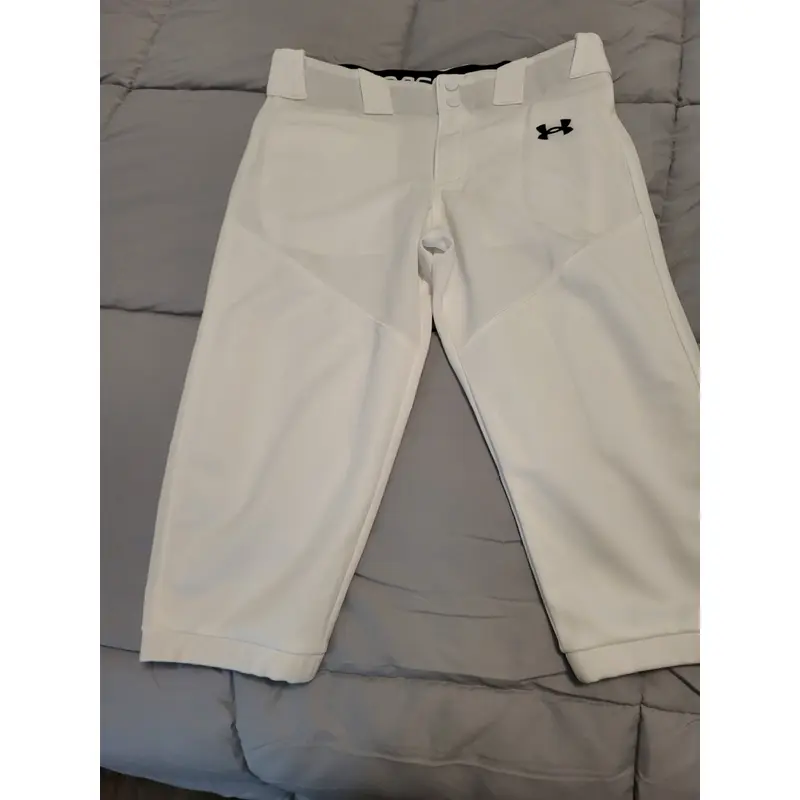White Men's Large Youth Under Armour Game Pants (New)