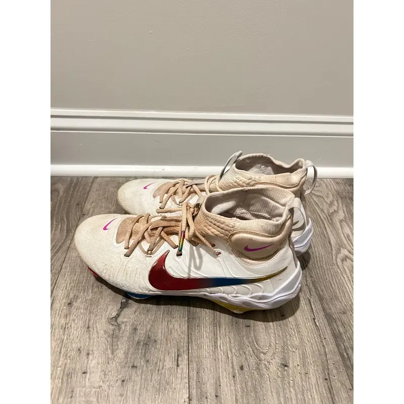White Men's Adult High Top Metal (Used) Alpha Huarache NXT