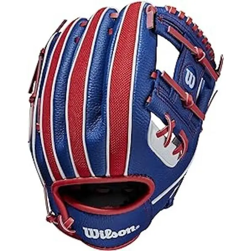 Wilson A200 EZ Cathch 10" Baseball Glove White/ Blue/ Red WBW10022410 NEW