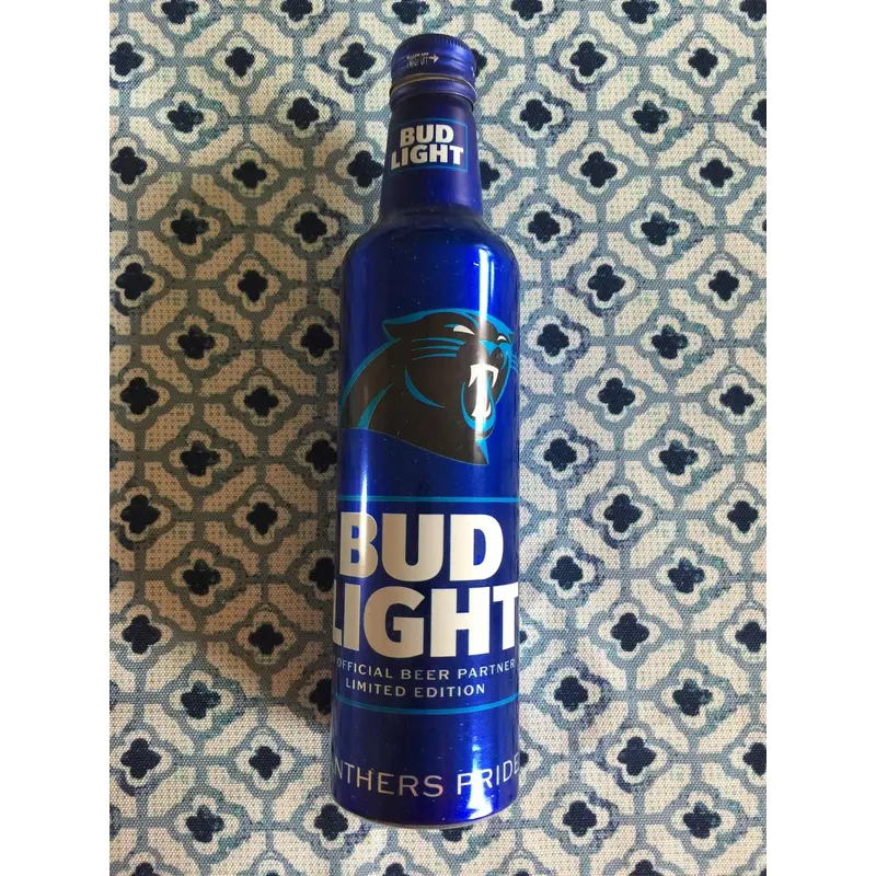 CAROLINA PANTHERS BUD LIGHT ALUMINUM BOTTLE