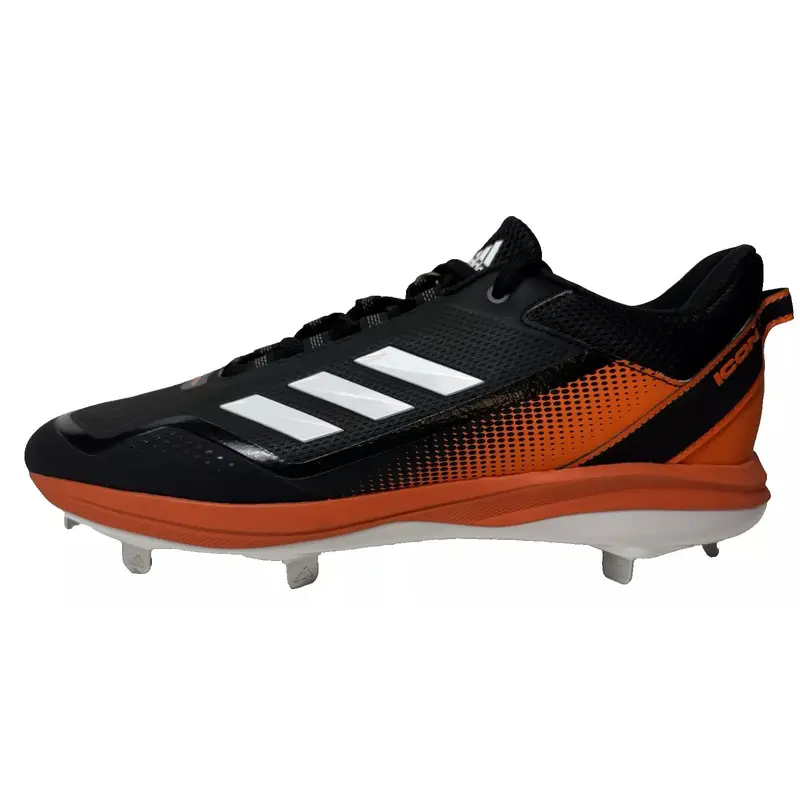 Adidas Core Mens Size 14 Black and Orange Icon 7 Baseball Cleats Athletic Shoes