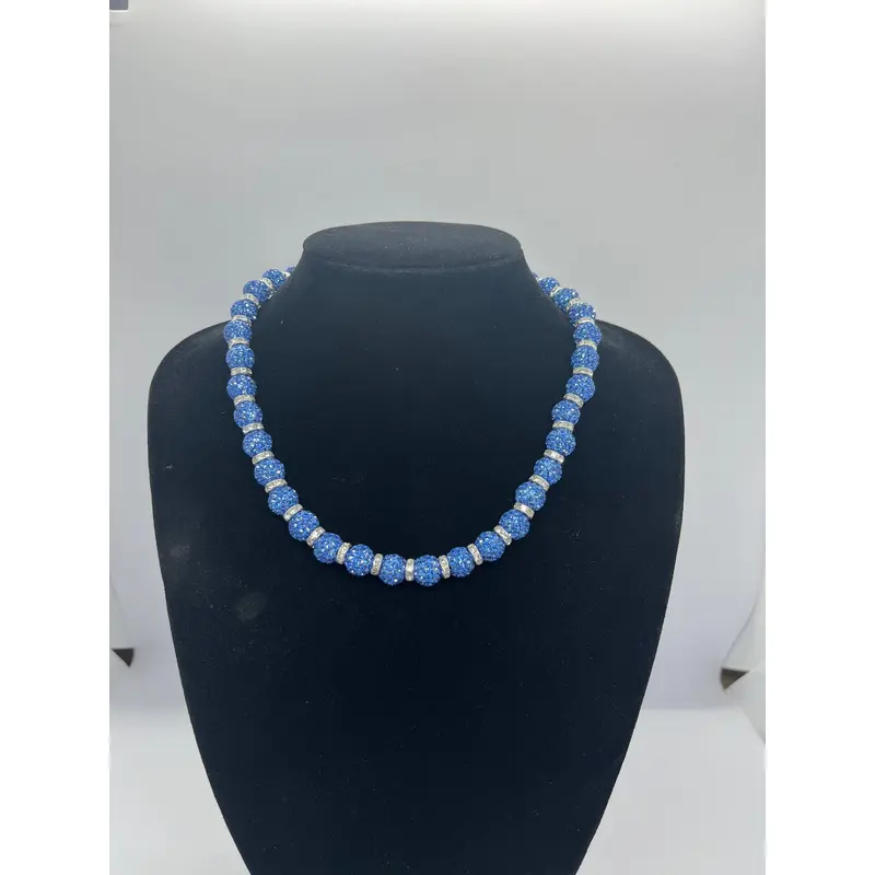 MLB type rhinestone necklace