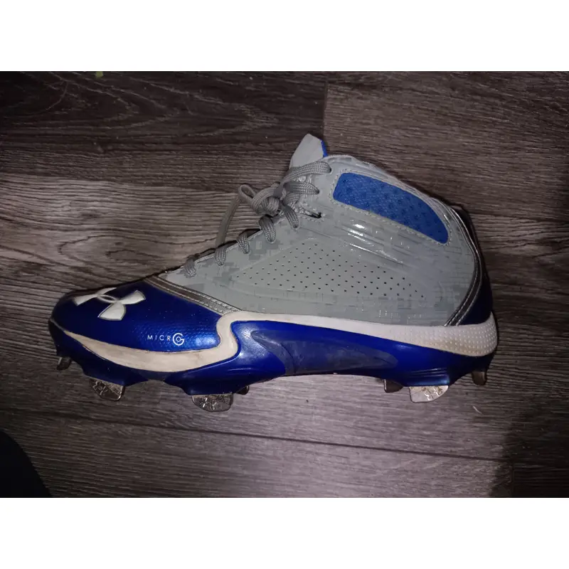 Blue Men's Used Size M 8.5 (W 9.5) Adult Under Armour Low Top Metal