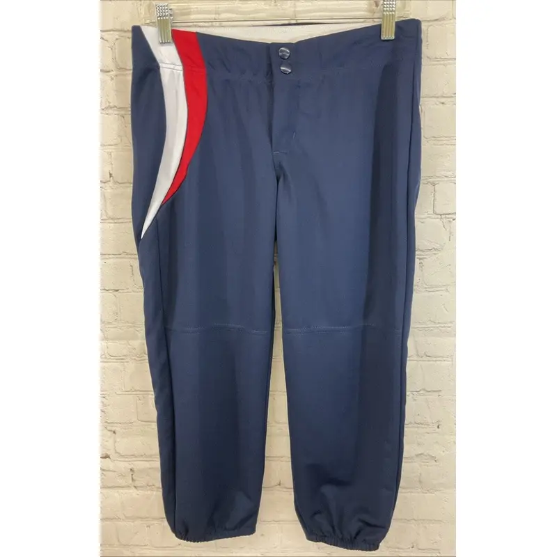 Teamwork Youth 100% Polyester Baseball Pants Navy Red White Medium 28-30