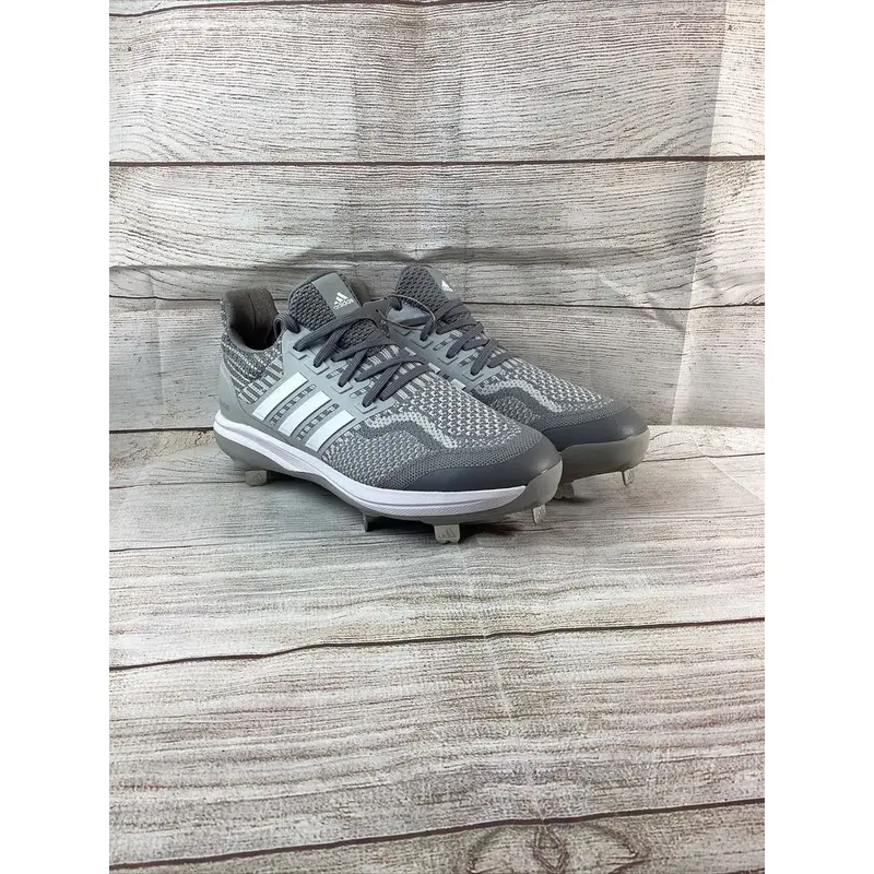 adidas Men's 7 Ultra Boost DNA 5.0 Gray/White Metal Baseball Cleats ID9602 New