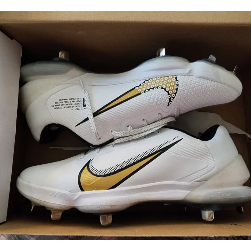 Nike Trout White New Size 12 Men's Low Top Metal Baseball Ckeats