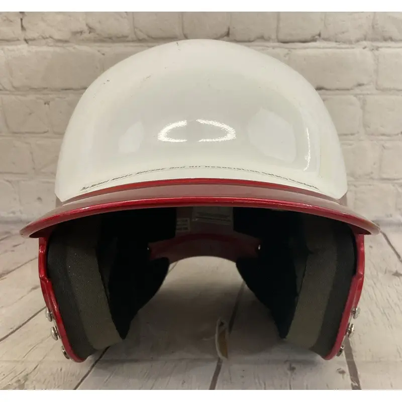Worth WLBHJR Youth Baseball Helmet Gloss White Red 6 1/4 - 6 7/8