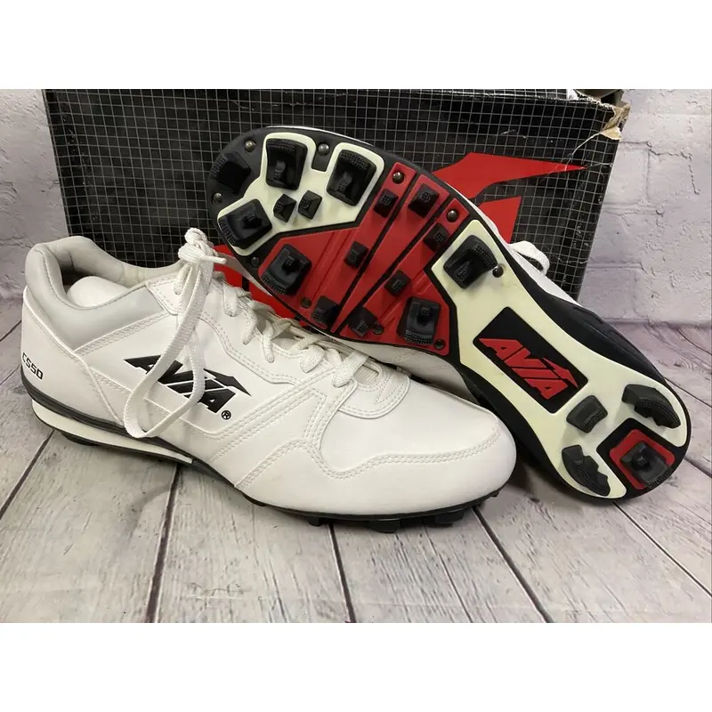 Avia CS-50MW Mens Baseball/Softball Cleats White Black Red US 8 M