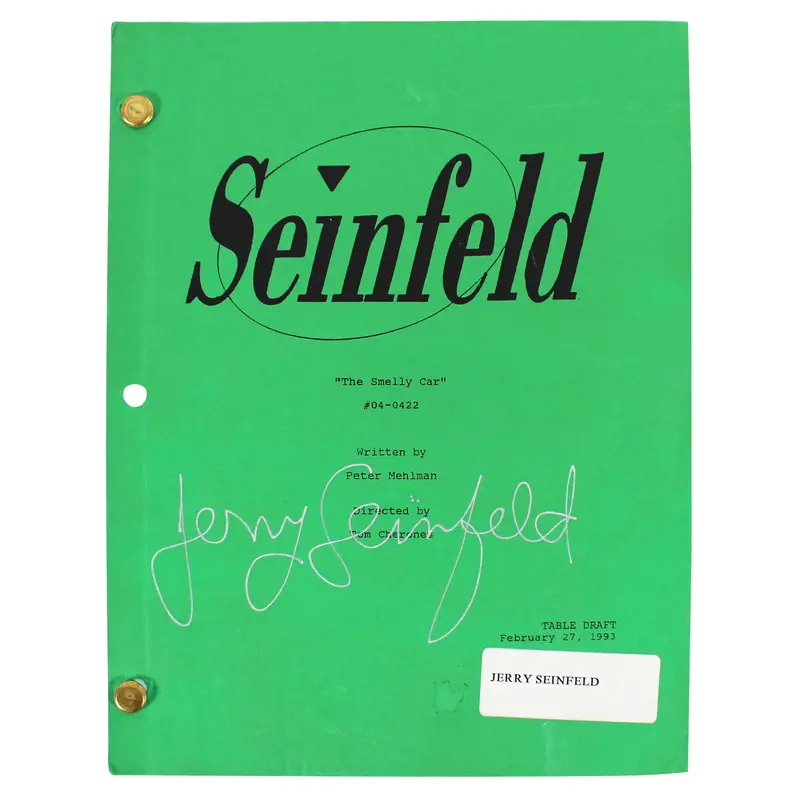 Jerry Seinfeld Seinfeld Signed Brad Bound "The Smelly Car" Tv Script BAS AC33533