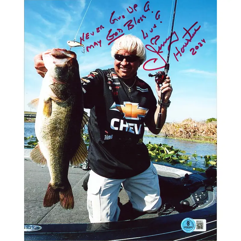 Jimmy Houston "3x Insc" Authentic Signed 8x10 Vertical Photo BAS #BR53011