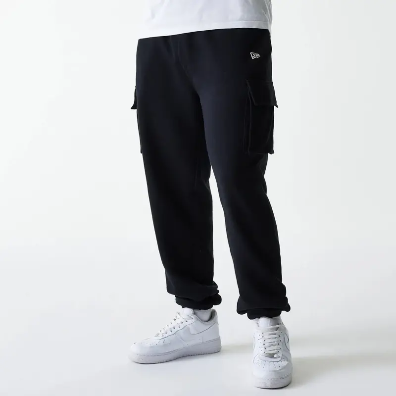 New Era Black Cargo Joggers