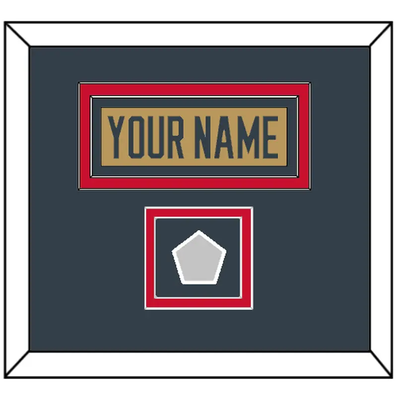 Vegas Nameplate & 2023 Stanley Cup Finals Patch - Alternate Gold - Double Mat 2