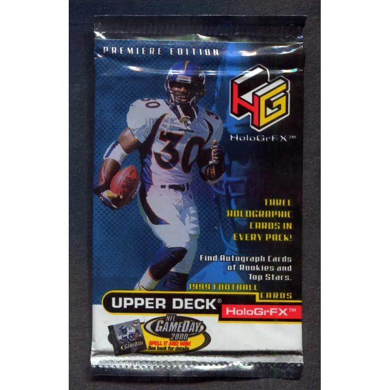 1999 Upper Deck HoloGrFX Football Unopened Pack (3)