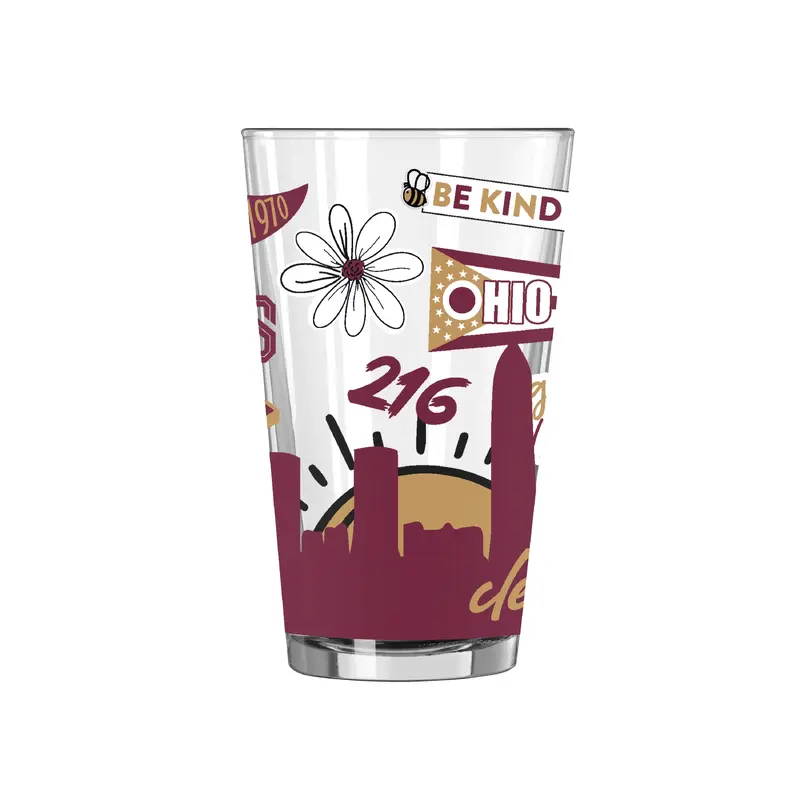 Cleveland Cavaliers 16oz Native Pint Glass