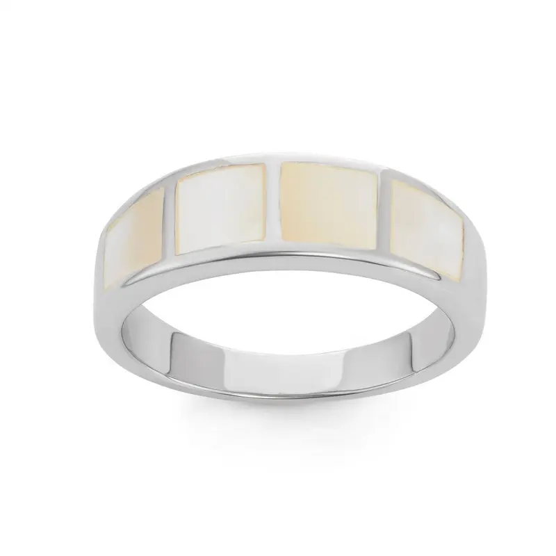 Sterling Silver White MOP Ring