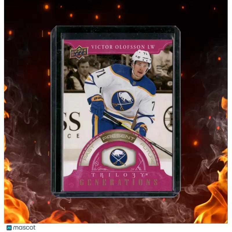 2022-23 Upper Deck Trilogy Victor Olofsson Past Present Future Pink 01/10 #TG-4B