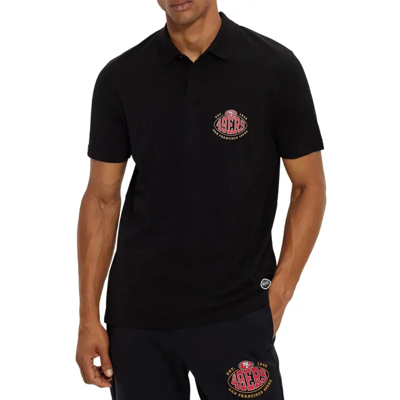 49ERS POLO MENS BLACK, PAT-NFL 50504529016
