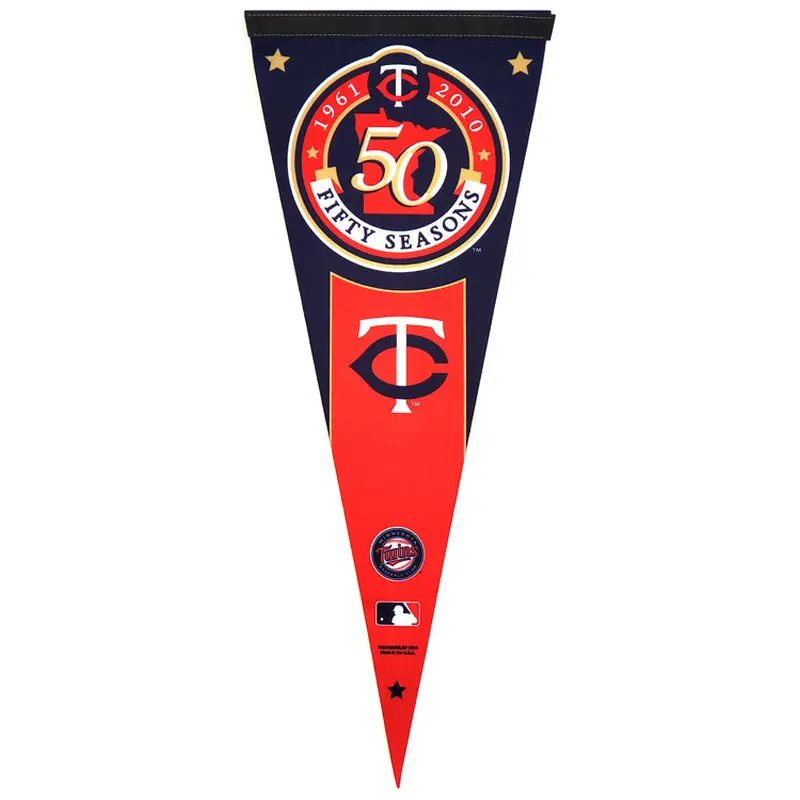 Minnesota Twins 50th Season Commemorative Felt Pennant