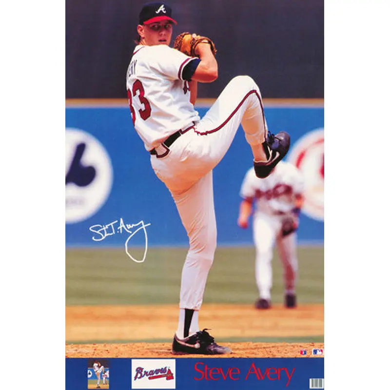 Steve Avery "Signature Series" Atlanta Braves MLB Baseball Poster - Marketcom 1992