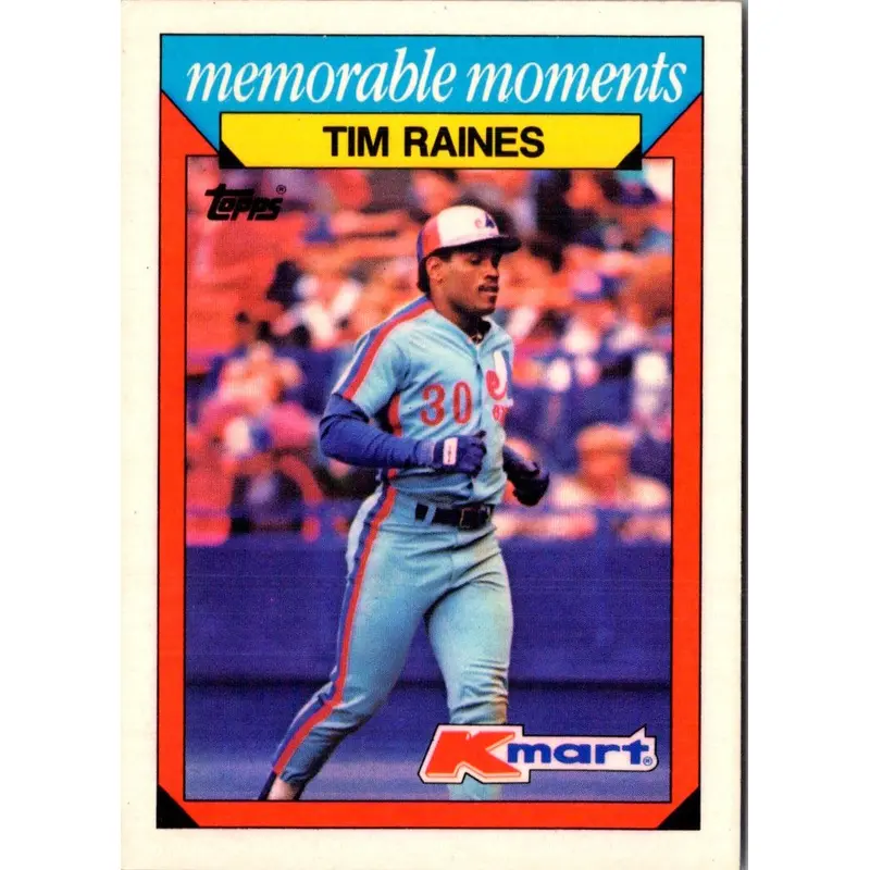 1988 Topps Kmart Memorable Moments Tim Raines #19